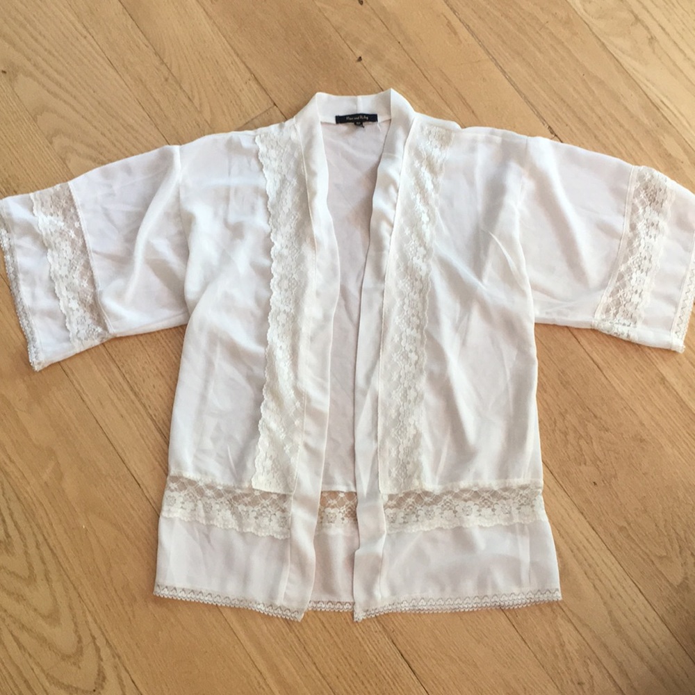 White lace cardigan